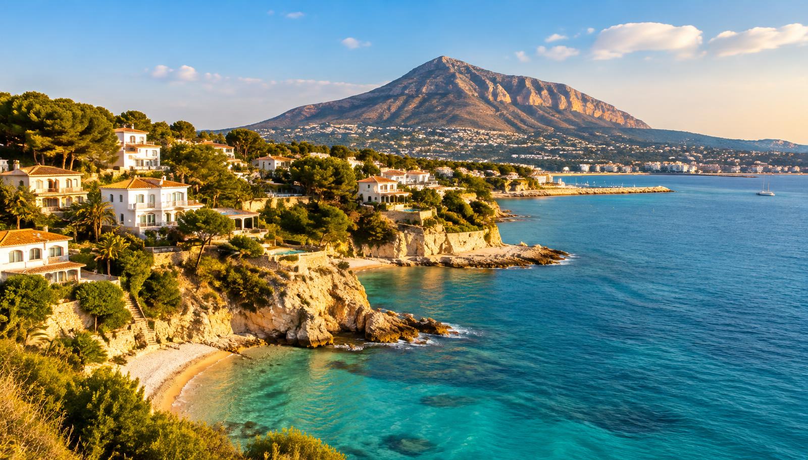 De kust van Jávea met de Montgó