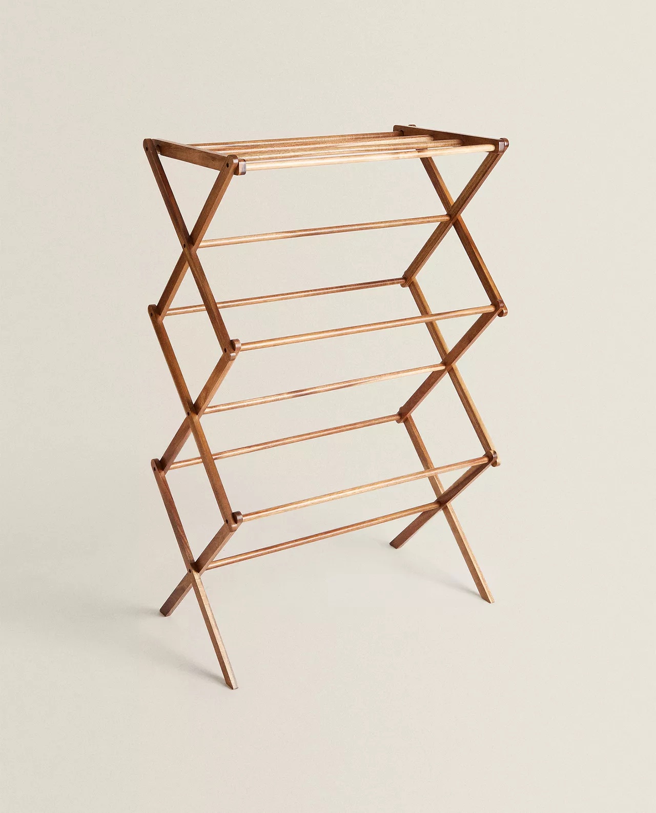 Zara Home kledingrek van acaciahout – nieuw
